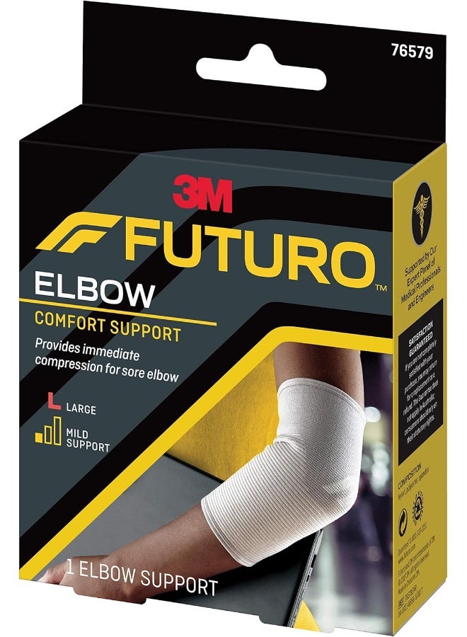 FUTURO Comfort Elbow Support Large Size, 1 Unit/Pack Beige Color 76579Enr Provides Immediate Compression For Sore Elbow| Mild Support Elbow Support - Image 2