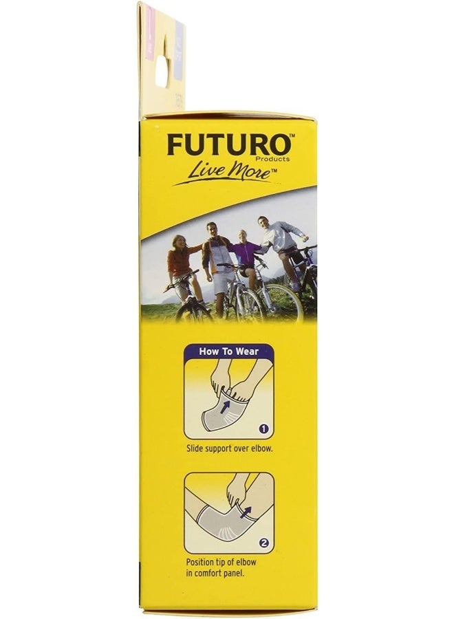 FUTURO Comfort Elbow Support Large Size, 1 Unit/Pack Beige Color 76579Enr Provides Immediate Compression For Sore Elbow| Mild Support Elbow Support - Image 3