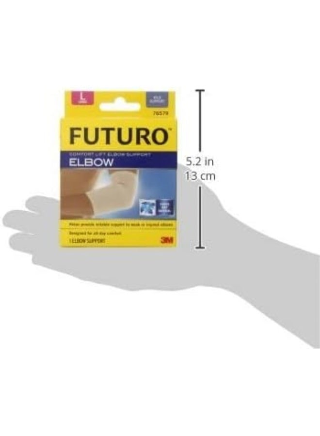 FUTURO Comfort Elbow Support Large Size, 1 Unit/Pack Beige Color 76579Enr Provides Immediate Compression For Sore Elbow| Mild Support Elbow Support - Image 5