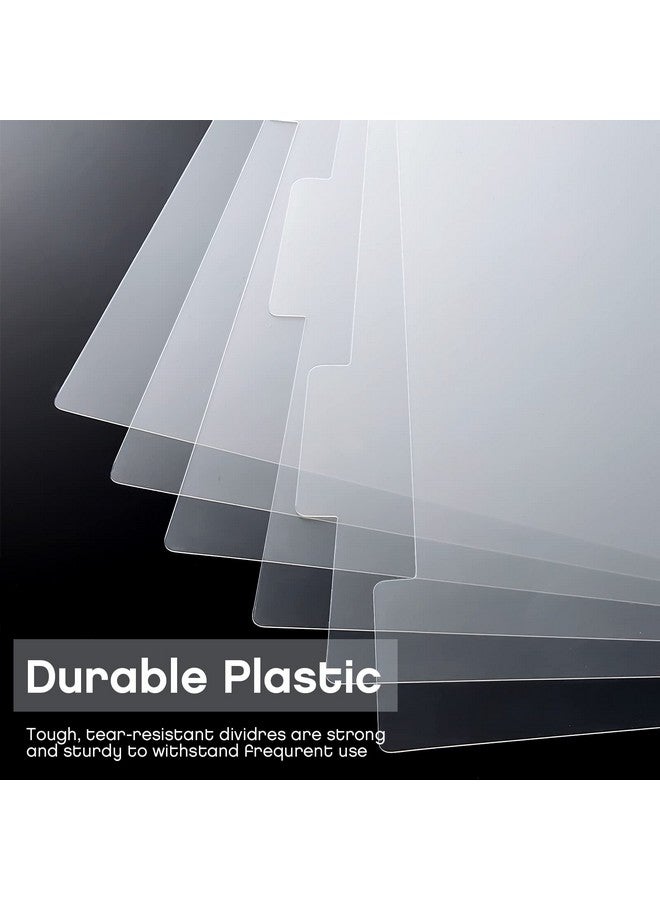 Laumoi Letter Poly Tab Dividers For Discbound Notebooks, Disc Bound Planner Supplies Discbound Divider Tabs Binder Index Dividers For Notebook, Translucent (3 Sets, 18 Sheets In Total)  - Image 4