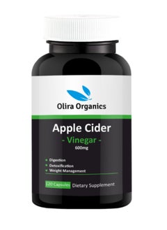 Olira Organics Apple Cider Vinegar 120 Capsules | Digestion | Detoxification | Weight Management  - Image 1