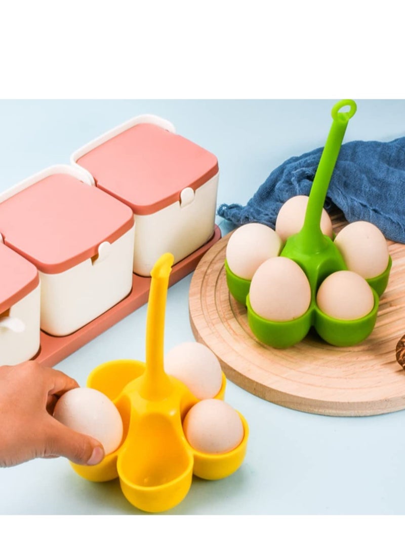 SOLARAE Silicone Egg Poaching Cups, 2pcs Silicone Boiled Egg Cooker with Handle Soft Egg Poachers for Microwave Air Fryer Stovetop Egg Cooking - Image 4