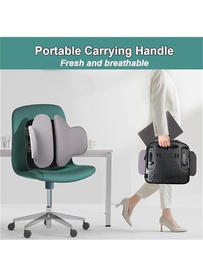 Lumbar Support Pillow - Pillow for Office Chair with Breathable Mesh, Elasticity Spring Lumbar Pillow ， Improve Posture, Low Back Pain Relief - Image 4