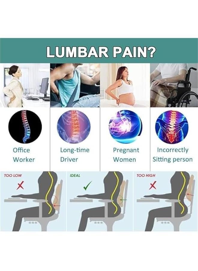Lumbar Support Pillow - Pillow for Office Chair with Breathable Mesh, Elasticity Spring Lumbar Pillow ， Improve Posture, Low Back Pain Relief - Image 5