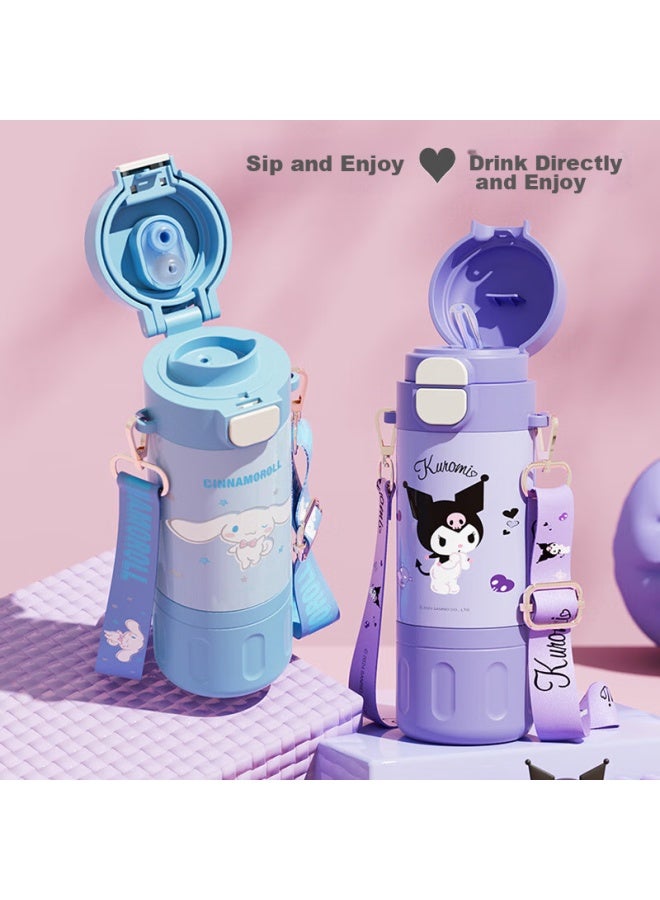 Cookss Children's Insulated Cup, Sanrio Kuromi, 316 Stainless Steel Straw, Direct Drinking, Elementary School Student Water Bottle, Girls' Water Jug - Image 3