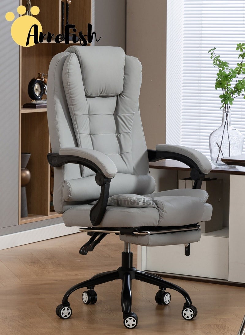 AnneFish Gaming Desk and Chair Set Executive Ergonomic Cloud Office & 120cm L-Shaped Gaming Desk Large Gaming Chair with Silent Swivel Casters Dual-Point Massage and Height-Adjustable High Backrest &Office Desk With Monitor Stand Home Office Table - Image 2