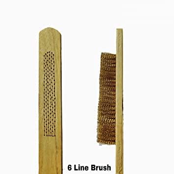 Sahni Tools Soft Brass Brushes with Wooden Handle Cleaning Brush for Jewellery Rust Dust Removal Jewellery Polishing 3 pcs of 6 line and 3 pcs of 3 line - Image 4