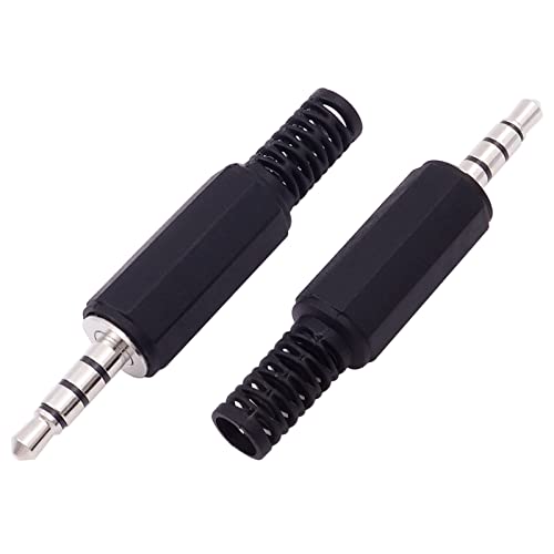 Fancasee 10-Pack 3.5mm 1/8" Replacement Repair Jack TRRS Stereo Male Plug Adapter 3.5mm Solder Type DIY Audio Cable Connector for Headphone Headset Earphone Microphone Speaker Cable Repair - Image 4