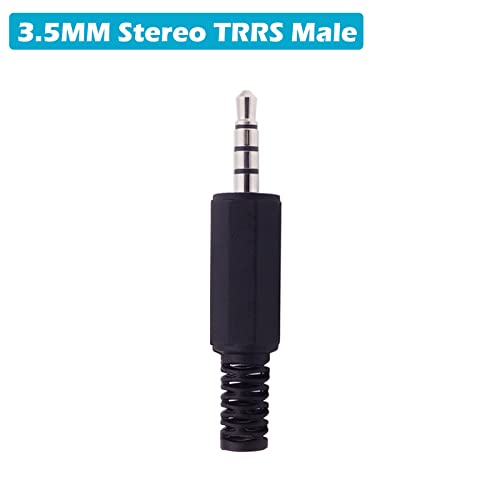 Fancasee 10-Pack 3.5mm 1/8" Replacement Repair Jack TRRS Stereo Male Plug Adapter 3.5mm Solder Type DIY Audio Cable Connector for Headphone Headset Earphone Microphone Speaker Cable Repair - Image 3