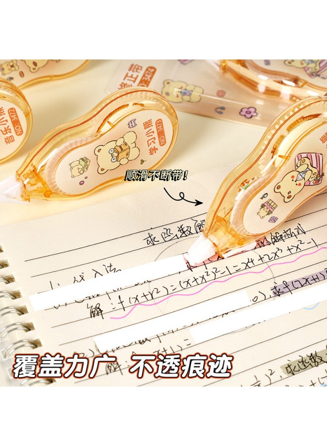 HELPS Cartoon Bear Correction Tape, Cute High-capacity 6m Transparent Film Correction Tape For Primary School Students, Stationery - Image 2