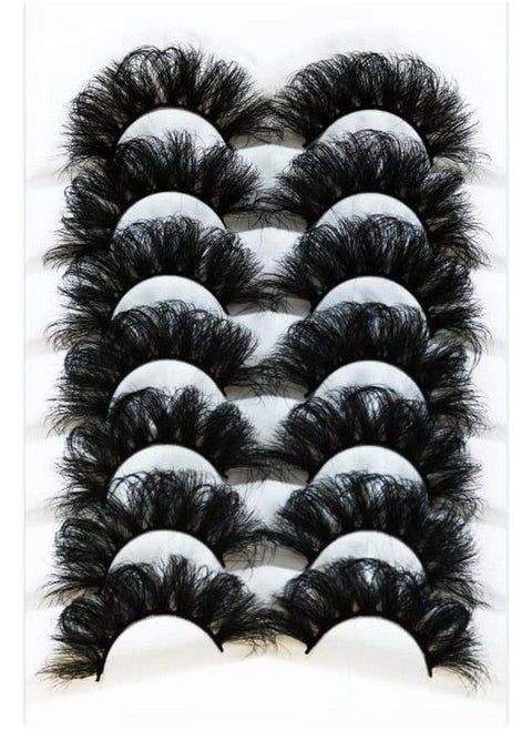 Zoe eyelashes (Dense) Artificial mink Lashes Soft and skin friendly 7 pairs （25mm）