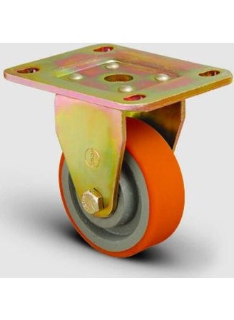 Emes Fixed Plate Mounted, Bushed, Polyurethane, Heavy Industry Wheel Diameter: 55 - Ed02 Vkp 55 