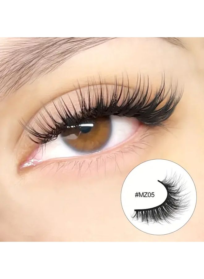 10 Pairs Cat Eye False Eyelashes Natural Soft Mink Look MZ09 - Image 3
