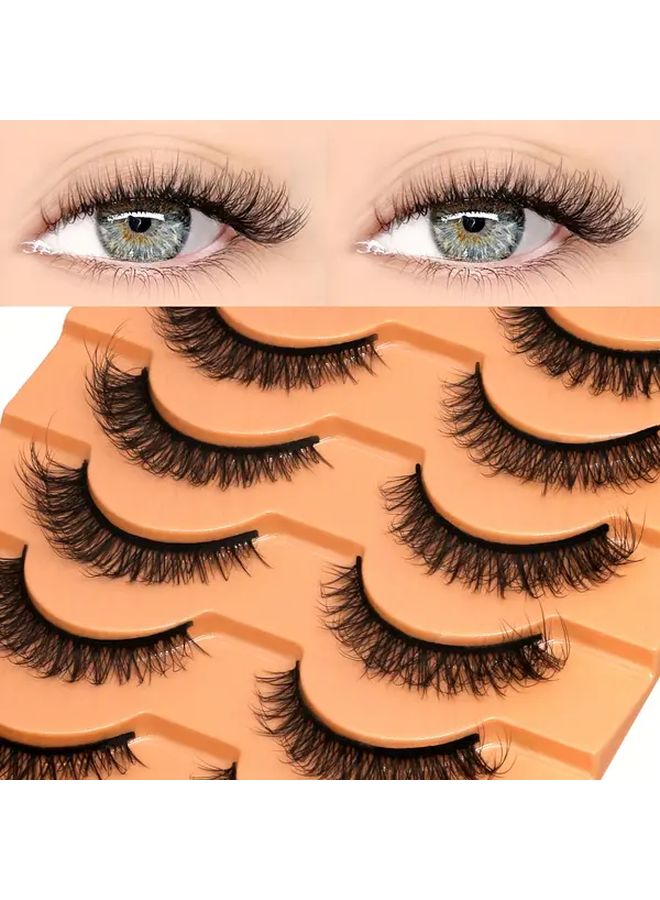 10 Pairs Cat Eye False Eyelashes Natural Soft Mink Look MZ09 - Image 2