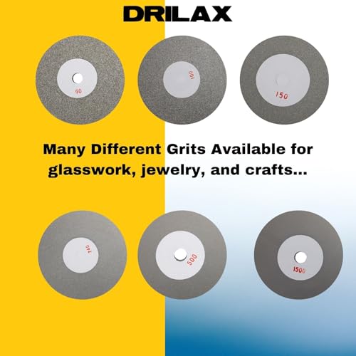 Drilax 8 Inch Diamond Flat Lap Disc 800 Grit | 8" x 1/2" Arbor Hole | Single Sided Diamond Lapping Pre-Polishing Wheel for Lapidary, Gemstone, Glass, Stone Finishing | Solid Steel Base - Image 5