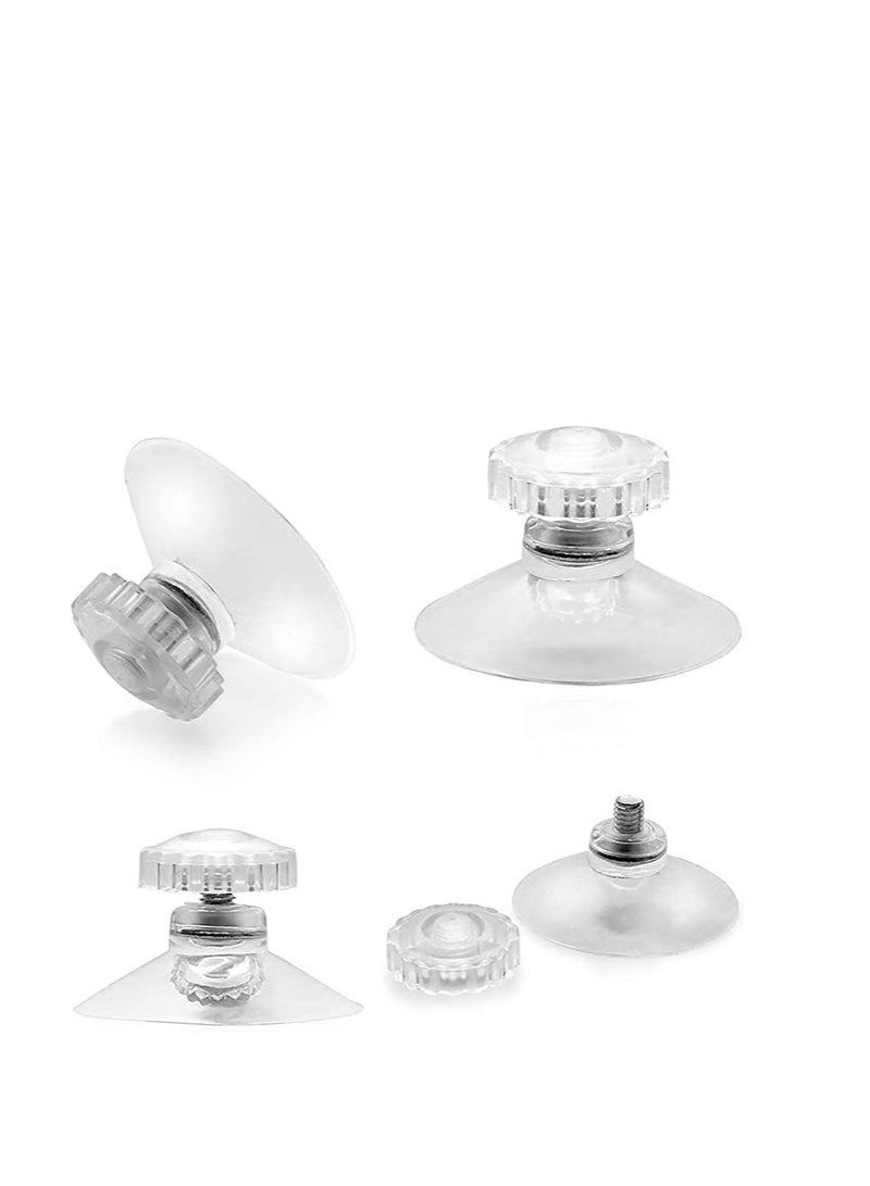 SOLARAE Clear Suction Cups without Hooks Plastic Sucker Pads without Hooks Plastic Suction Cups for Fairy Lights Strong Adhesive Force Hanging Decoration Suitable for Window Glass Bathroom Kitchen - Image 1