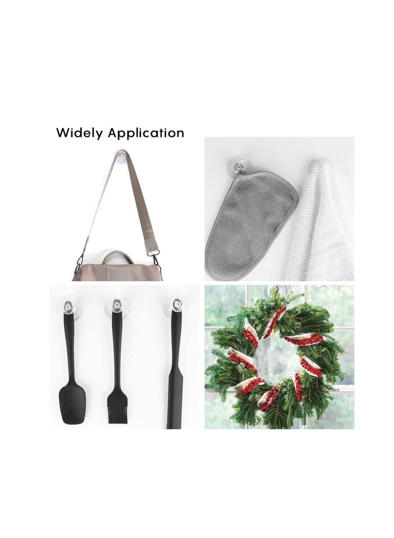 SOLARAE Clear Suction Cups without Hooks Plastic Sucker Pads without Hooks Plastic Suction Cups for Fairy Lights Strong Adhesive Force Hanging Decoration Suitable for Window Glass Bathroom Kitchen - Image 3