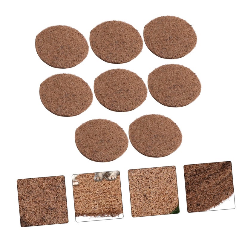حصائر عش الحمام البني الطبيعي 20X20X0.5 سم وسائد بيض الطيور المريحة لمتاجر الحيوانات الأليفة المنزلية - Image 4