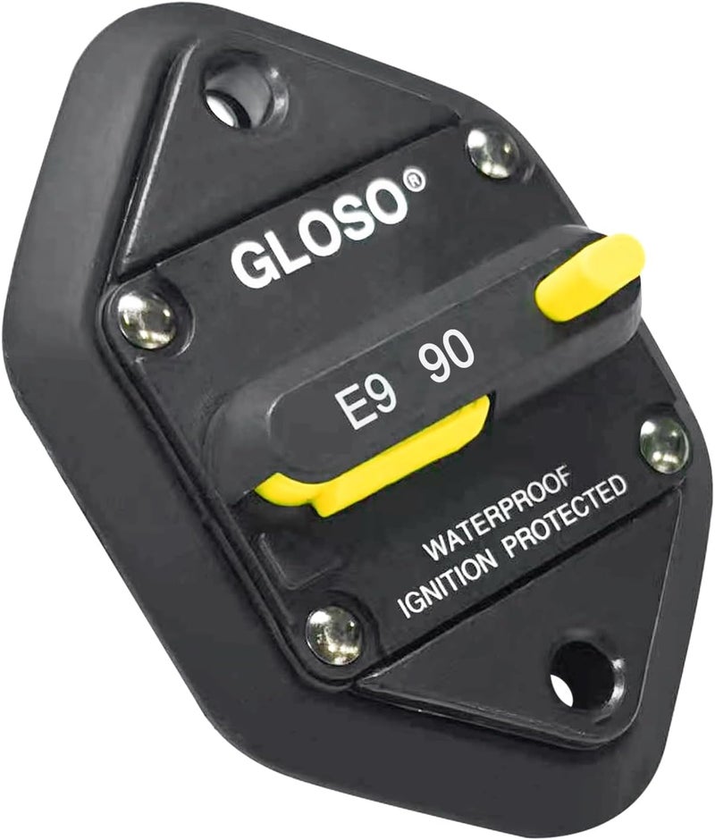 GLOSO E96 Panel Mount Waterproof IP67 Marine Auto Truck Hi-Amp Circuit Breaker (90A) - Image 1