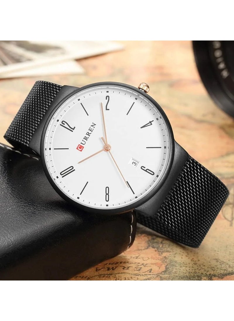 CURREN CURREN 8257 Original Brand Stainless Steel Band Wrist Watch For Men  - Image 2