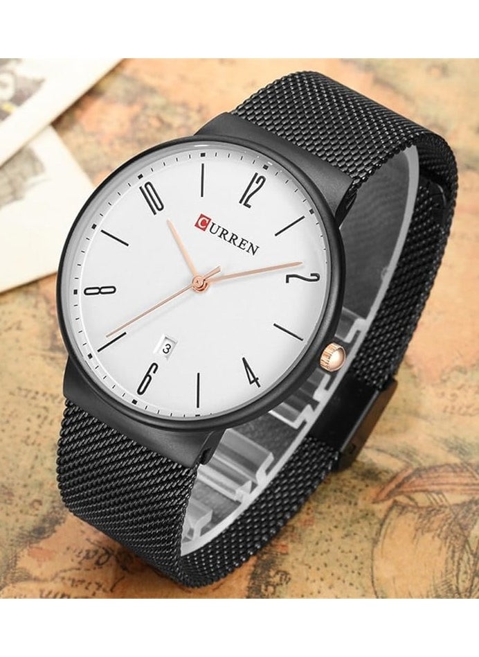 CURREN CURREN 8257 Original Brand Stainless Steel Band Wrist Watch For Men  - Image 3