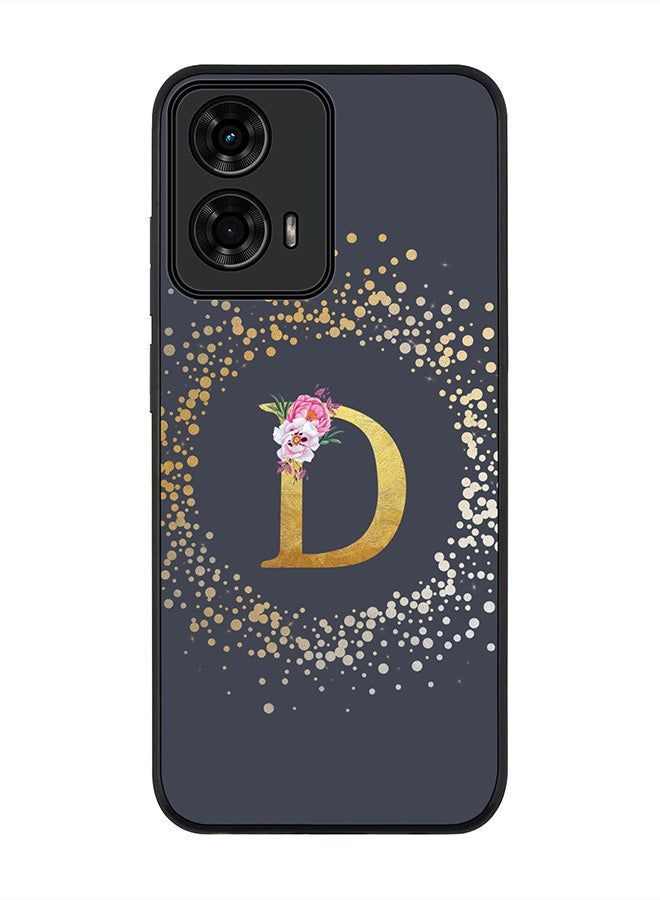 Stylizedd For Motorola Moto G24 / G24 Power Case,Slim fit Camera Protection, Shockproof Thin Phone cover - Custom Monogram Floral - D (Grey ) - Image 1