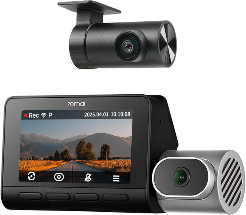 70mai 4K 3 Channel T800 Dash Cam with Free 256GB Card, HDR Night Vision, WiFi 6, 4G LTE, ADAS, 24H Parking Mode - Image 1