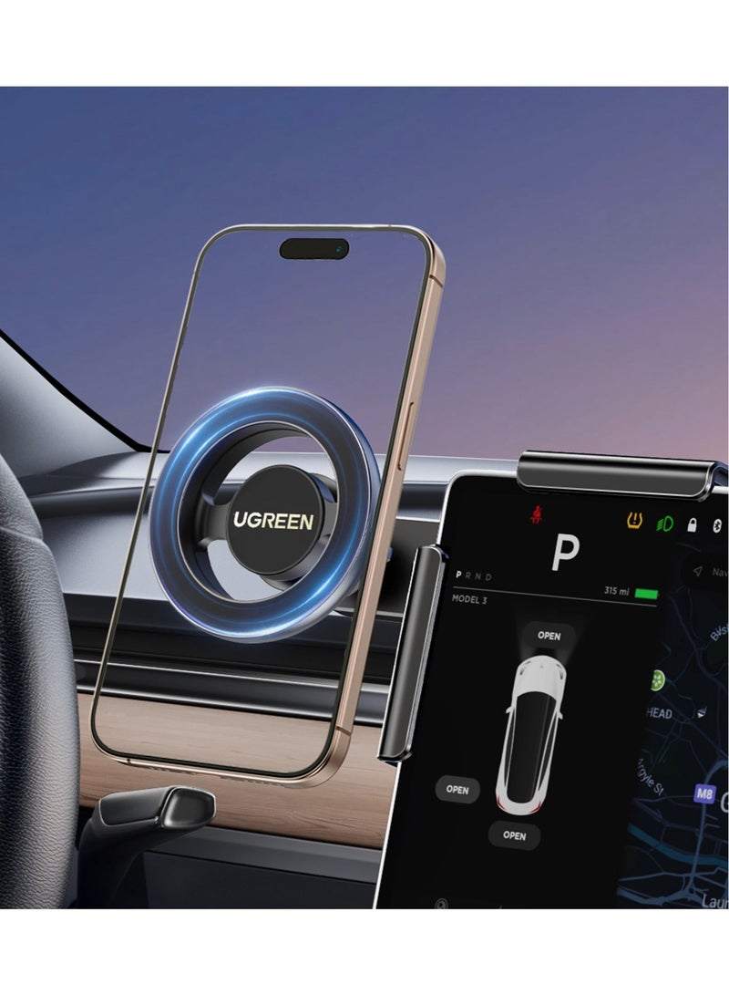 ELTRAZONE Wireless Vacuum Suction Magnetic Car Phone Holder with 360° Rotation – Multi-Functional Secure Car Mount (Black) - Image 2