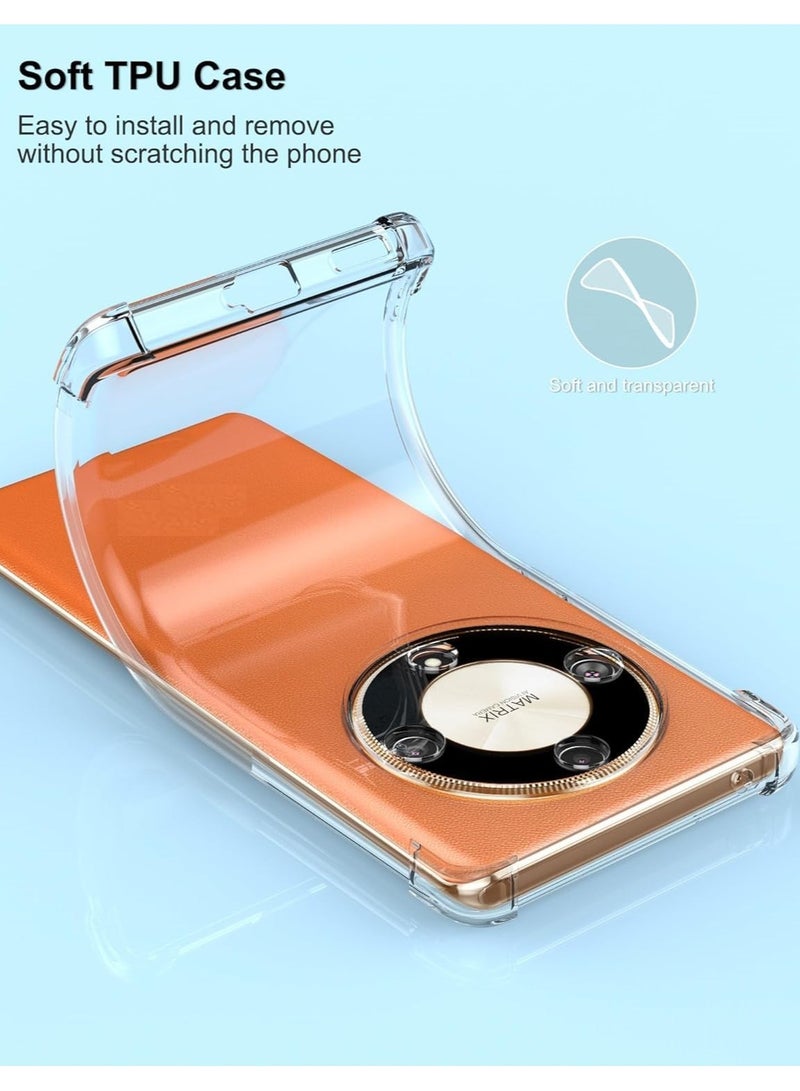 حافظة شفافة لهاتف Honor X9b مصنوعة من السيليكون الناعم والكريستال TPU، غطاء حماية خفيف الوزن ذو لمسة نهائية ناعمة للكاميرا، حافظة أنيقة ماصة للصدمات للرجال والنساء متوافقة مع Honor X9b 5G - Image 5