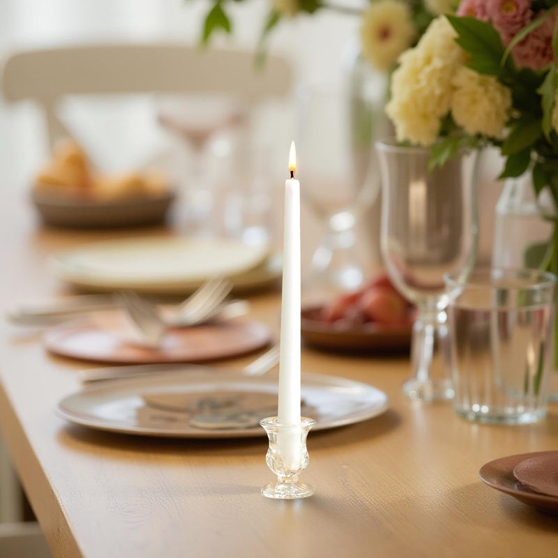 Hosley Set of 12 Glass Taper Candle Holders 2.5 Inches High Ideal Gift for Weddings Party Favor Reiki Meditation O3 - Image 5