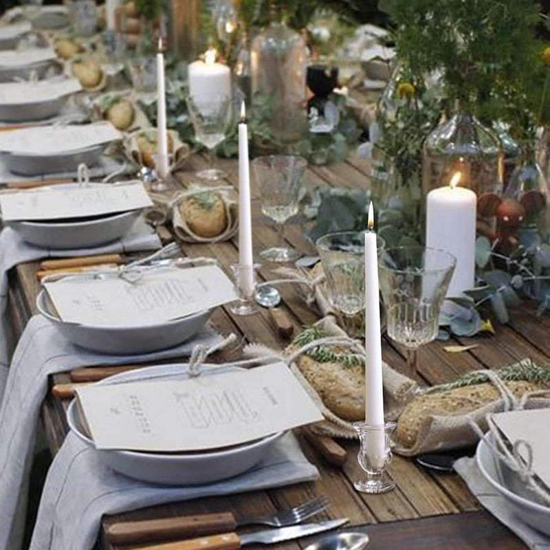 Hosley Set of 12 Glass Taper Candle Holders 2.5 Inches High Ideal Gift for Weddings Party Favor Reiki Meditation O3 - Image 4