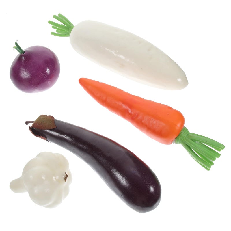 5Pcs Weighted Realistic Foam Vegetable Models For Pretend Play Kitchen Decoration And Party - Image 2