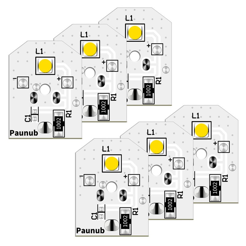 Paunub New Upgraded WR55X11132 GE Refrigerator Light Replacement Led Compatible WR55X25754 WR55X26486 WR55X30602 EAP12172918 4590213 AP6261806 PS12172918, No-Include Plastic Cover, Waterproof, 6PCS IN One - Image 1
