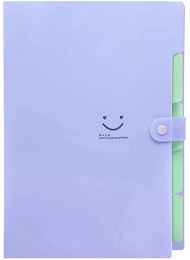 erorex - Portable File Document Folder Student File Organizer A4 With 5 Pockets - Image 1