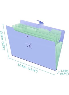 erorex Portable File Document Folder Student File Organizer A4 With 5 Pockets  - Image 4