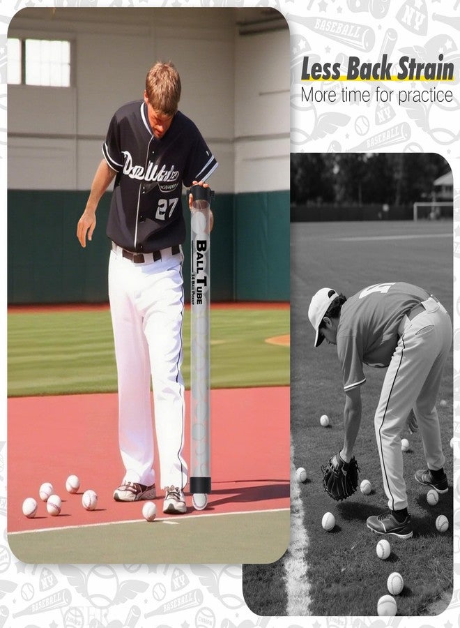 Retrora Baseball Pickup Tube Holds 14 Balls, Baseball Picker Upper Ball Holder with Shoulder Strap - Durable All-Terrain Design for Coaches, Parents and Teams - Image 3