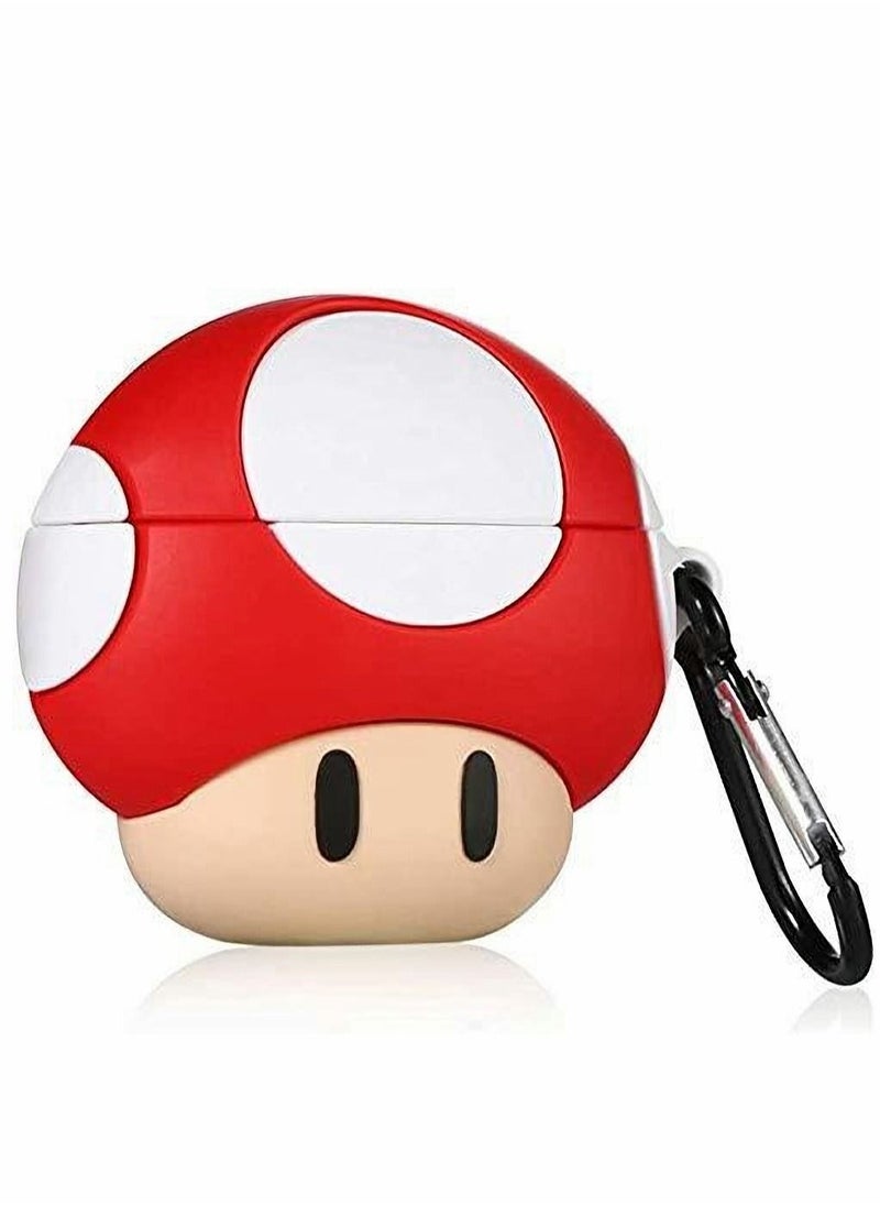 Excefore - Case for Airpods Pro/for Airpods 3 Cute,3D Animal Fashion Character Silicone Cartoon Kawaii Airpod Skin Fun Funny Cool Keychain Design Kids Teens Girls Boys Cover Cases Air pods 3 (Mushroom) - Image 1