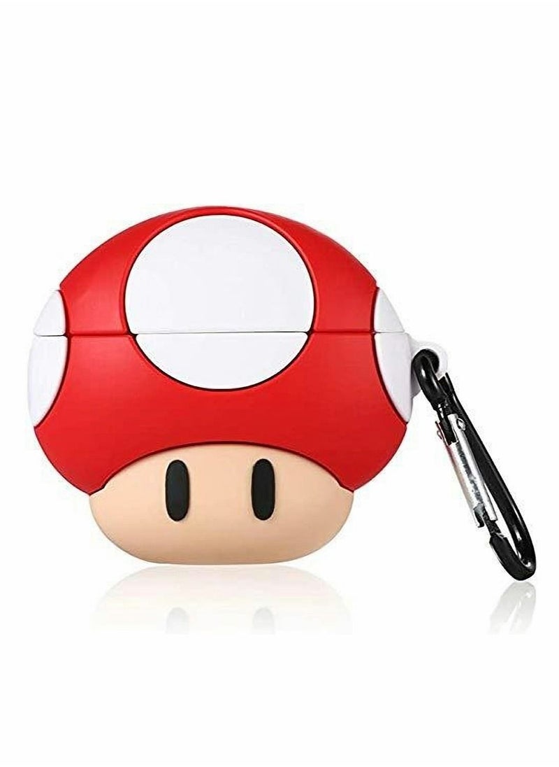 Excefore - Case for Airpods Pro/for Airpods 3 Cute,3D Animal Fashion Character Silicone Cartoon Kawaii Airpod Skin Fun Funny Cool Keychain Design Kids Teens Girls Boys Cover Cases Air pods 3 (Mushroom) - Image 1