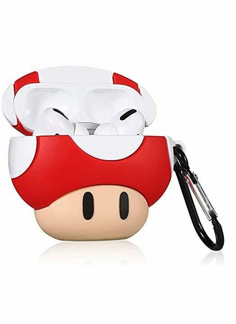 Excefore - Case for Airpods Pro/for Airpods 3 Cute,3D Animal Fashion Character Silicone Cartoon Kawaii Airpod Skin Fun Funny Cool Keychain Design Kids Teens Girls Boys Cover Cases Air pods 3 (Mushroom) - Image 1