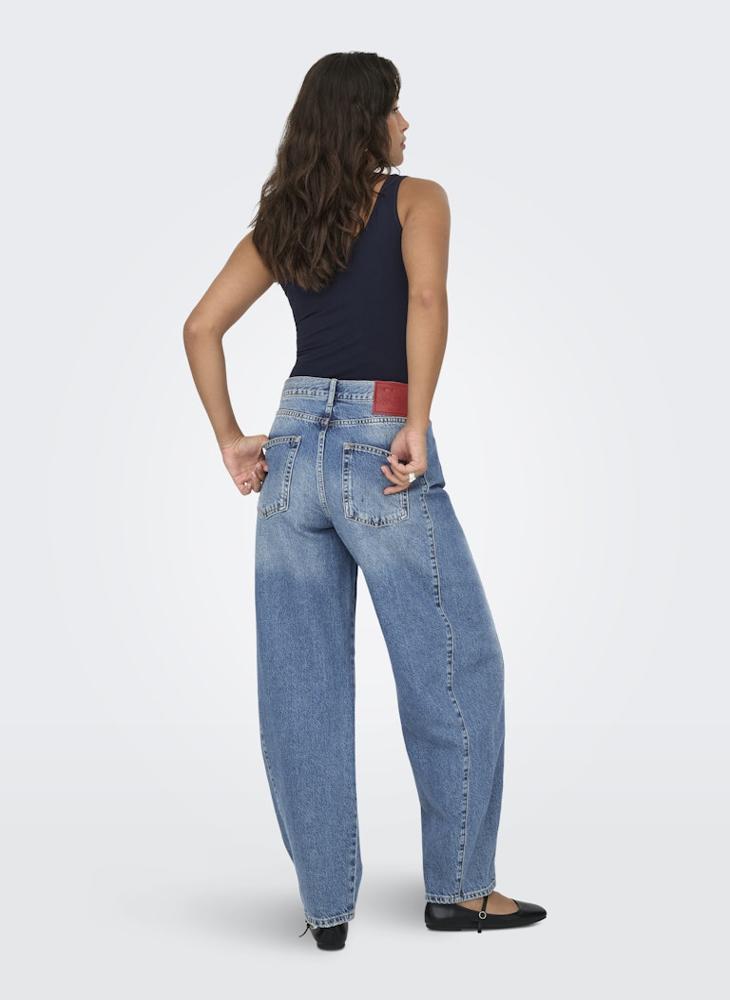 ONLY High-Waist Barrel Jeans - Image 2