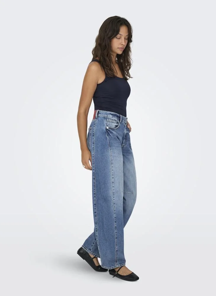 Only  High-Waist Barrel Jeans for Women | Best Price UAE
