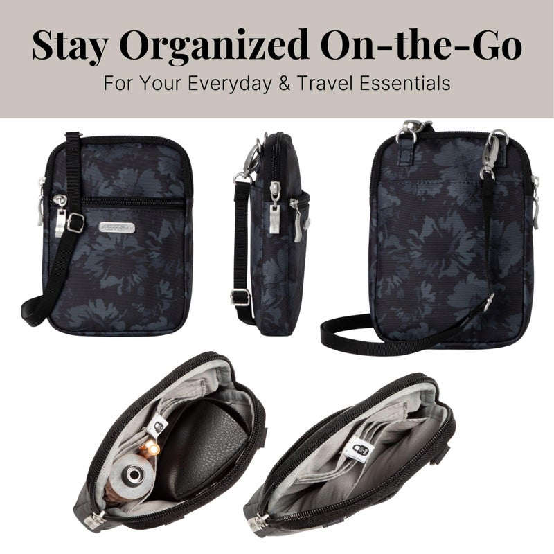 Baggallini Women's Essential Mini Crossbody Bag, Midnight Garden - Image 5