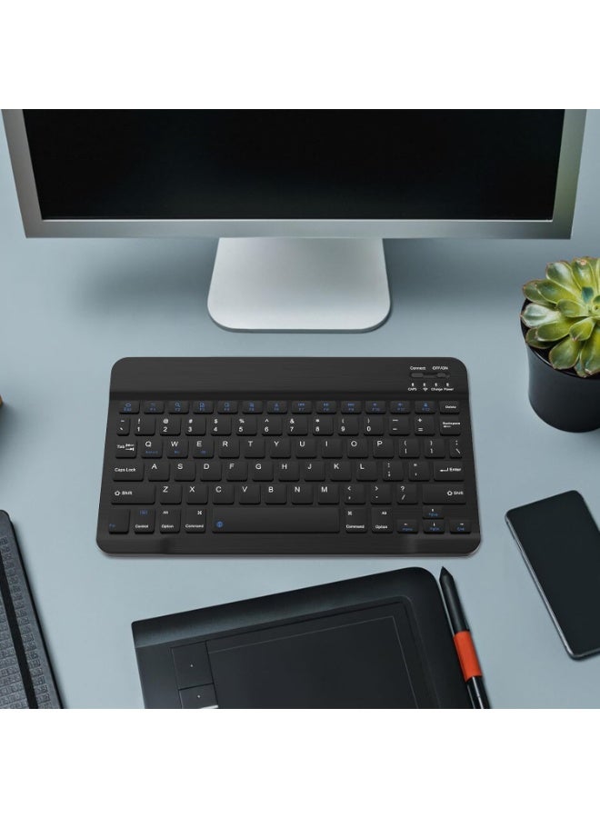 Wireless Bluetooth Keyboard & Mouse Combo – Dual-Language Keyboard (Arabic & English), Rechargeable Keyboard & Battery-Powered Mouse (Batteries Not Included), Ultra-Slim Portable Design, Stable Dual Connection (Bluetooth + 2.4GHz), Compatible with iOS, Android, Windows, Tablets & Laptops - Image 2