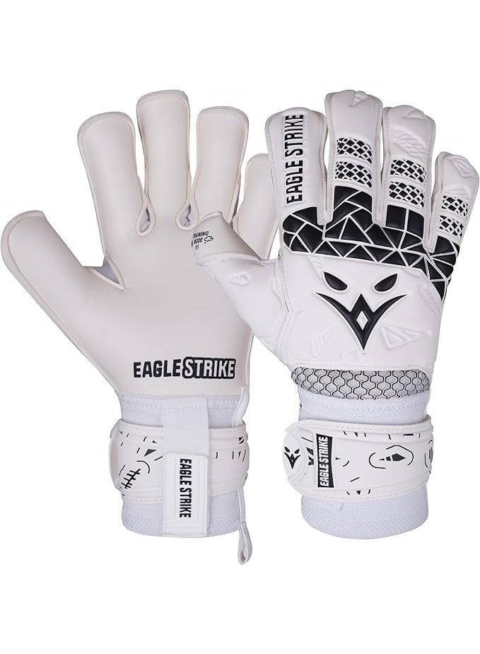 Eagle Strike Goalkeeper Gloves – Professional Goalie Gloves with High-Grip Latex & Removable Finger Protection (Training & Match Use) - Image 1