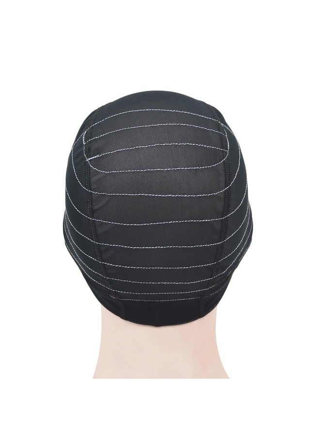 يتبيت قبعات شعر مستعار شبكية مقببة مع خريطة إرشادية لصنع الشعر المستعار، قبعات شعر مستعار قابلة للتمدد للمبتدئين في صنع الشعر المستعار (13 × 6 طول) - Image 4