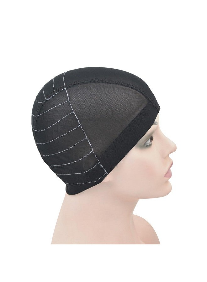 يتبيت قبعات شعر مستعار شبكية مقببة مع خريطة إرشادية لصنع الشعر المستعار، قبعات شعر مستعار قابلة للتمدد للمبتدئين في صنع الشعر المستعار (13 × 6 طول) - Image 3