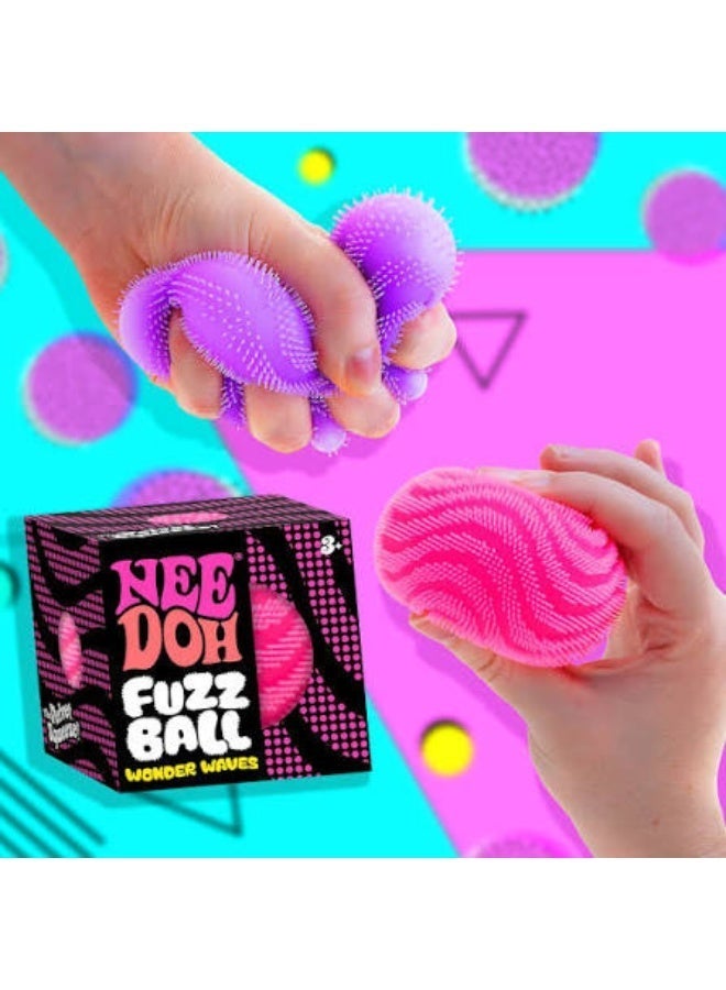Needoh Nee Doh Fuzz Ball Wonder Waves - Sensory Stress Relief Squeeze Ball, Soft Spiky Fidget Toy for Anxiety, ADHD, Calming Down, Perfect for Kids & Adults, 3+ - Image 4