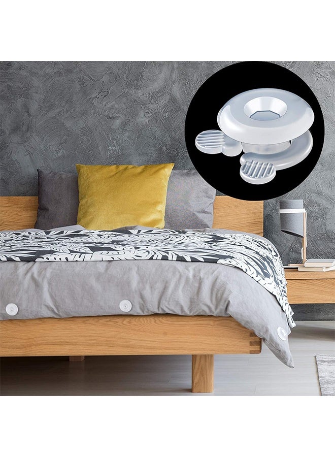 12 قطعة مشابك لحاف، مشبك لحاف بلاستيكي لمنع التحرك، مثبت زوايا الغطاء للأغطية والألحفة - Image 5