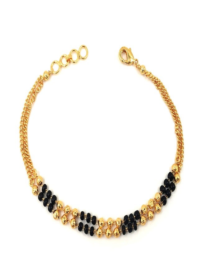 JHB Bracelet Bangle Style Beautiful Latest Trend Artificial Hand Mangalsutra for Women - Image 1