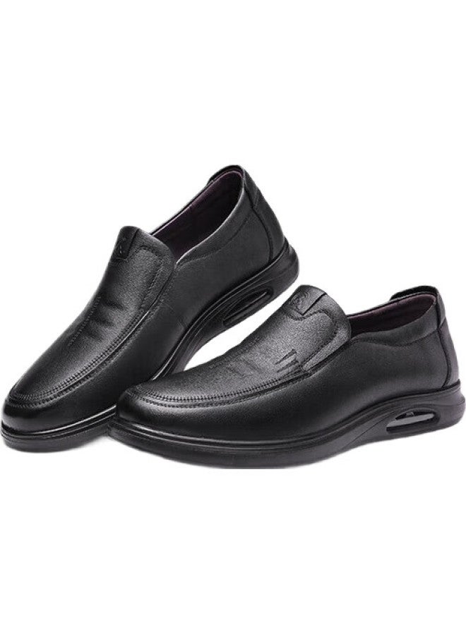 Strongman Casual Shoes For Men, Top-Grain Leather Slip-On Style, Comfortable Air Cushion Soft Upper Men'S Loafers, 2351047, Black, Size 41 - Image 3